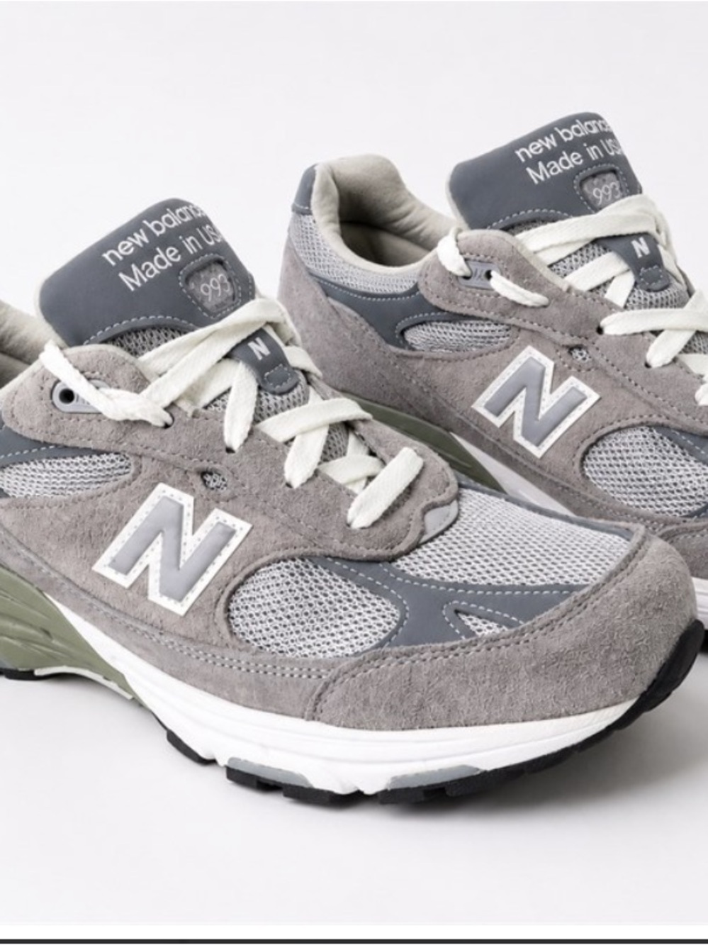 New Balance 993 Gray Mesh Suede Sneakers Size 8.5 Women